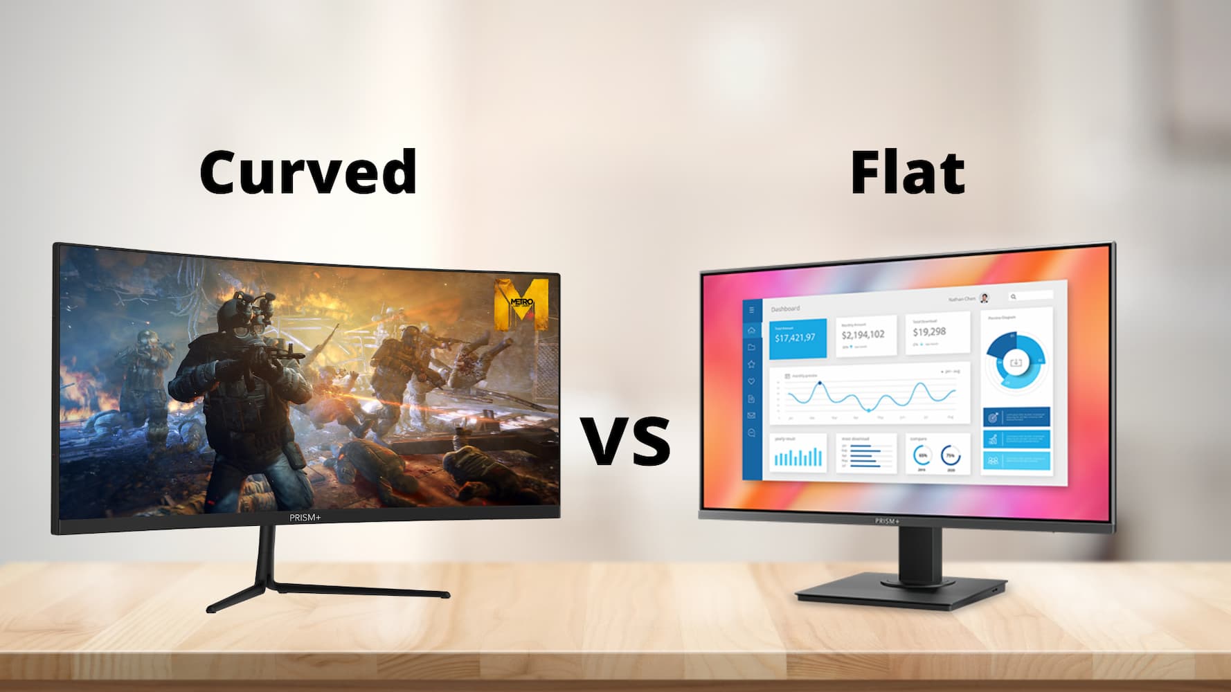 Curved vs Flat Monitors: Exploring the Pros and Cons PRISM  Curved vs Flat Monitors: Exploring the Pros and Cons PRISM