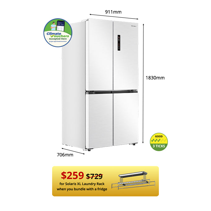 PRISM+ PureFresh FDR 570 Four Door Refrigerator – PRISM+ Singapore