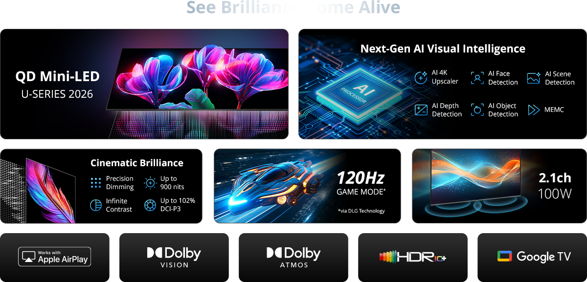 PRISM+ U55 QD Mini-LED 4K AI Google TV 2026 Model – PRISM+ Singapore